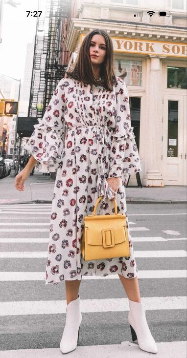 Karen Walker Dresses & Skirts - Madewell x Karen Walker Fantasia Floral Pleated Midi Dress Size 4